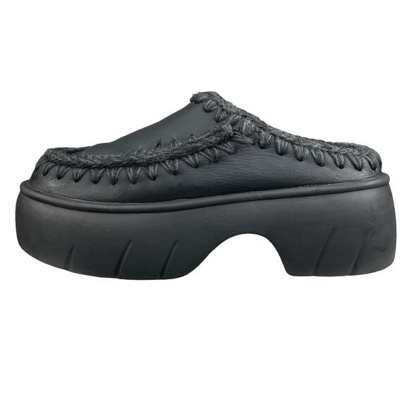 COPY - Mou X Anthropologie Eskimo Clog Twist Black Platform Clog Size 40 US 9/9… - Picture 3 of 11